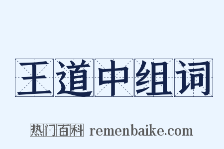 王道中组词是什么意思的图片